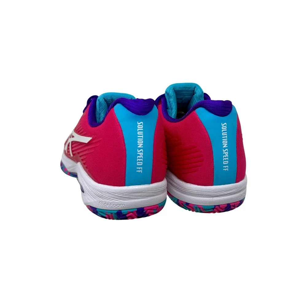 Asics Solution Speed FF Tennis Shoes Pink Blue 1042A130 Women's Size 8 FlyteFoam